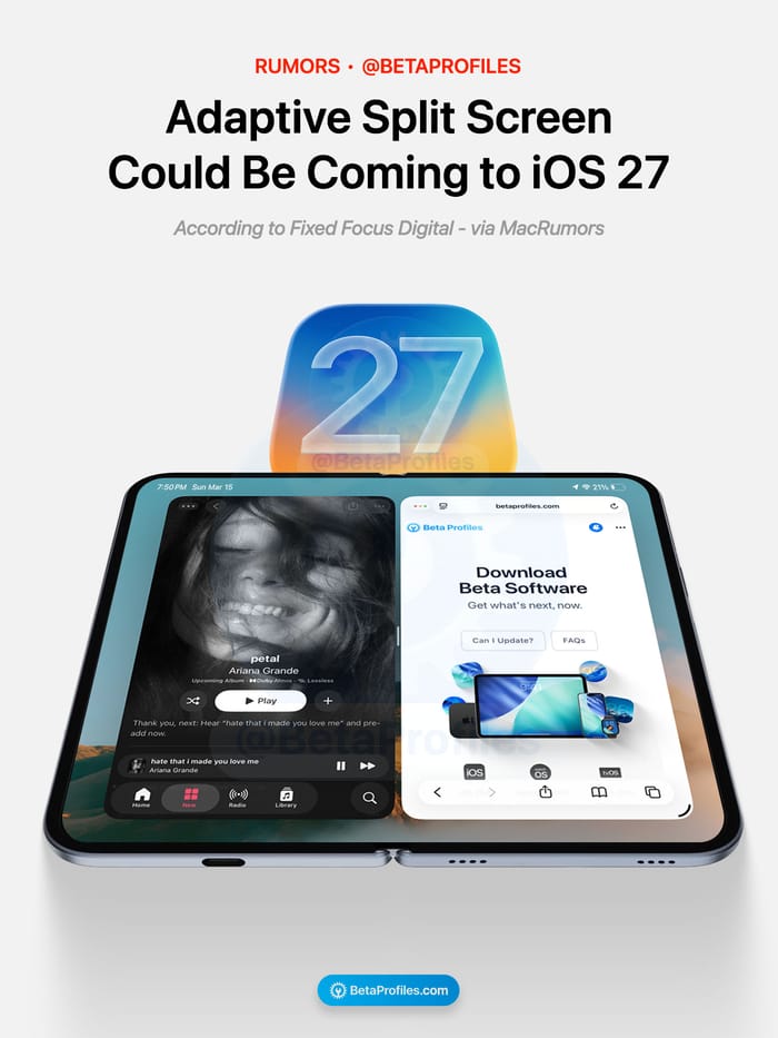 Adaptive Split Screen Could Be Coming to iOS 27