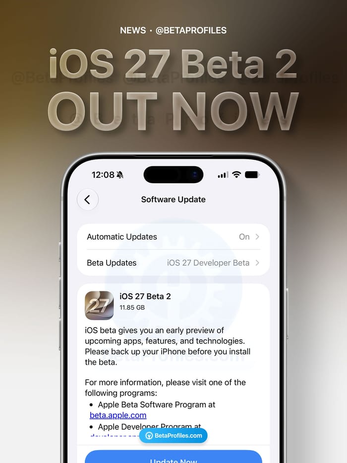 iOS 27 Beta 2 is out now