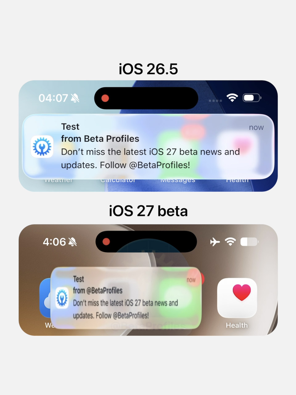 iOS 27 Notification Animations - Beta Profiles