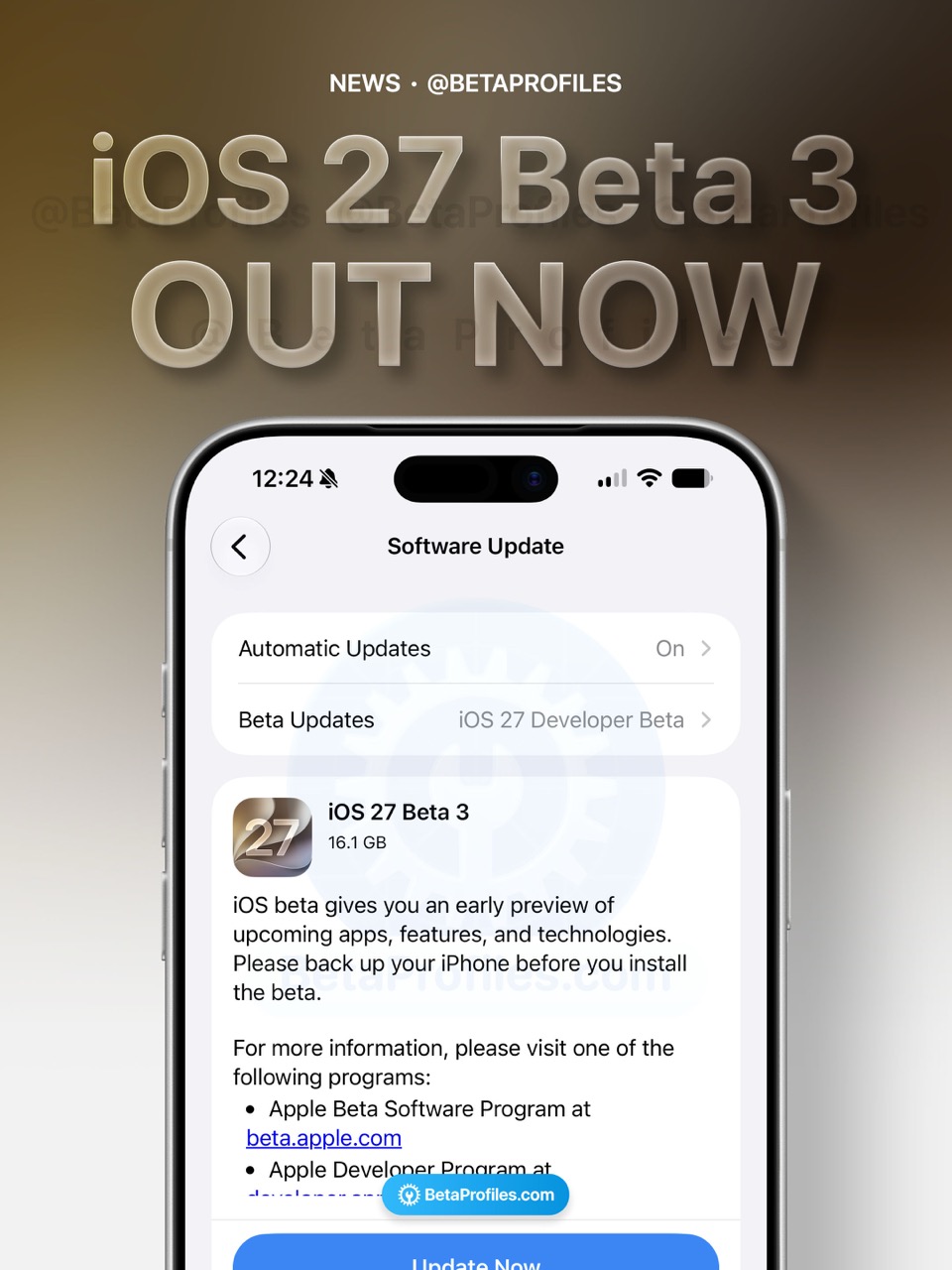 iOS 27 Beta 3 is out now! - Beta Profiles
